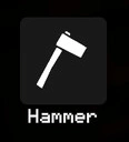 Workbench item icon with the visible label Hammer
